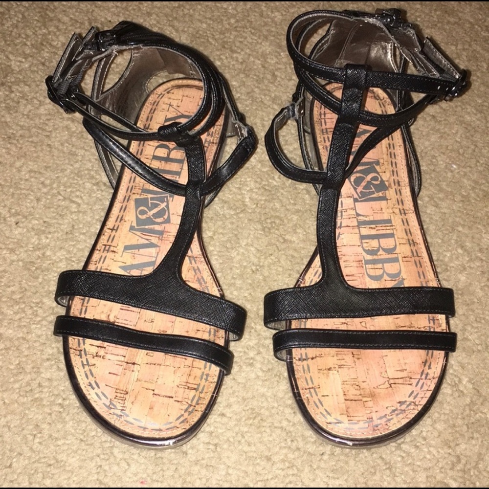 Black gladiator sandals